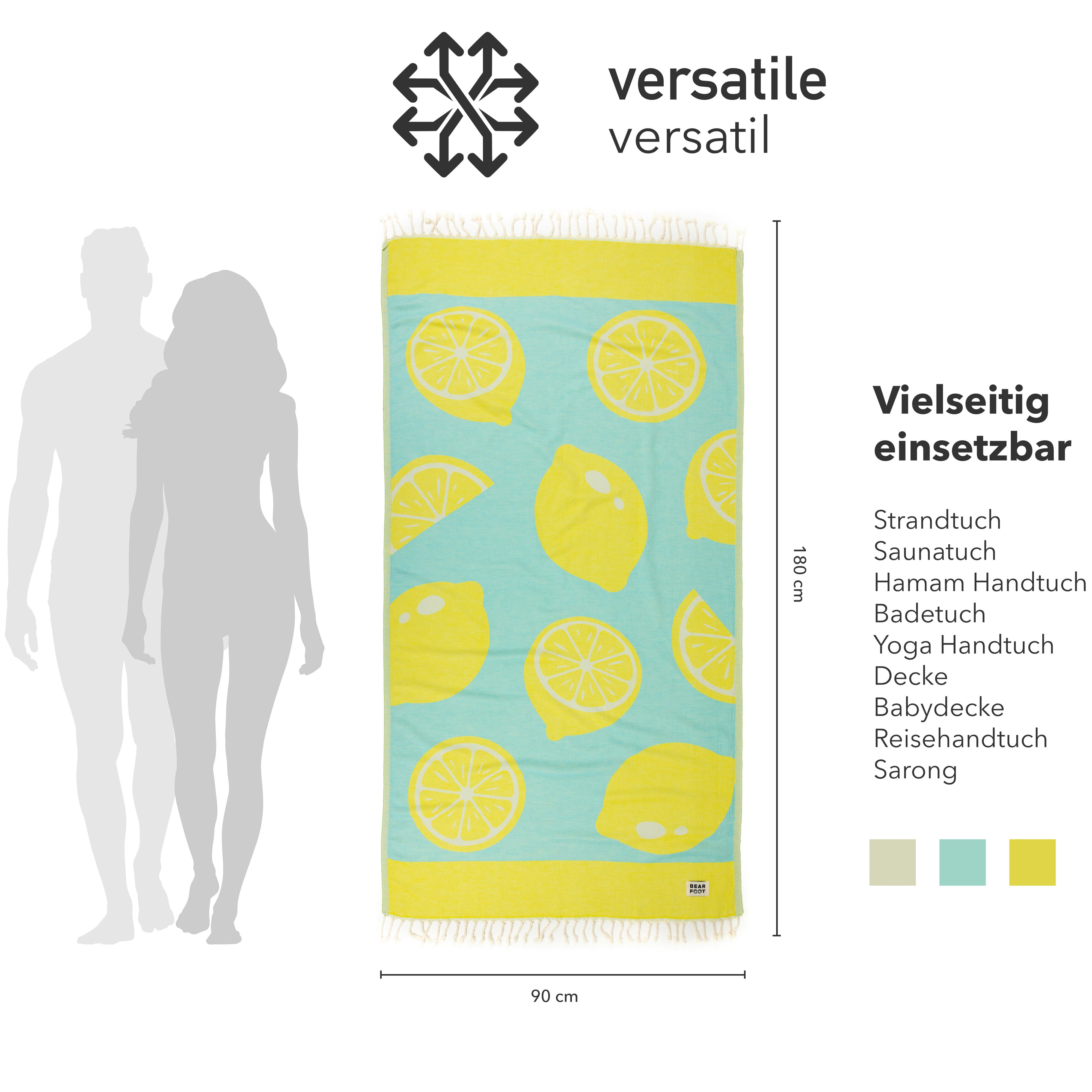 bearfoot-strandt-cher-lemon-blue-strandtuch-100-baumwolle image 3