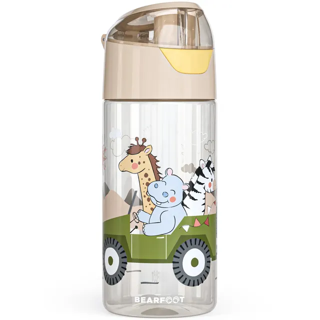 bearfoot-trinkflaschen-kinder-trinkflasche-safari-braun-450-ml image 1