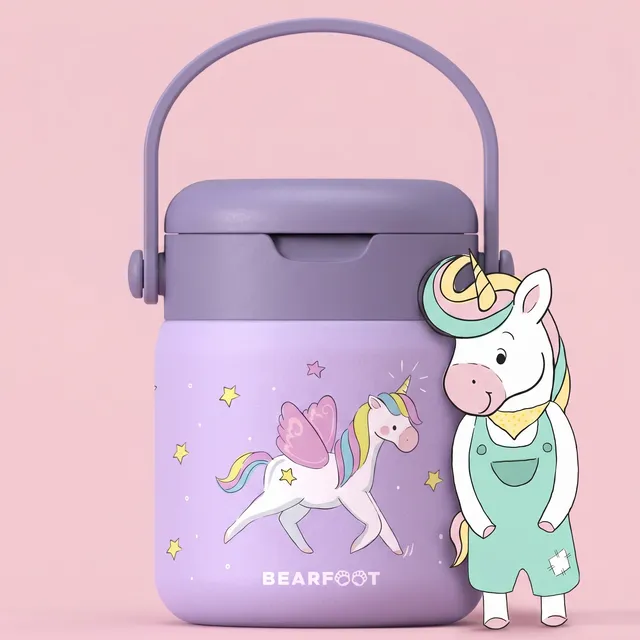 bearfoot-thermobeh-lter-einhorn-lila-essensbeh-lter-500ml-edelstahl image 1