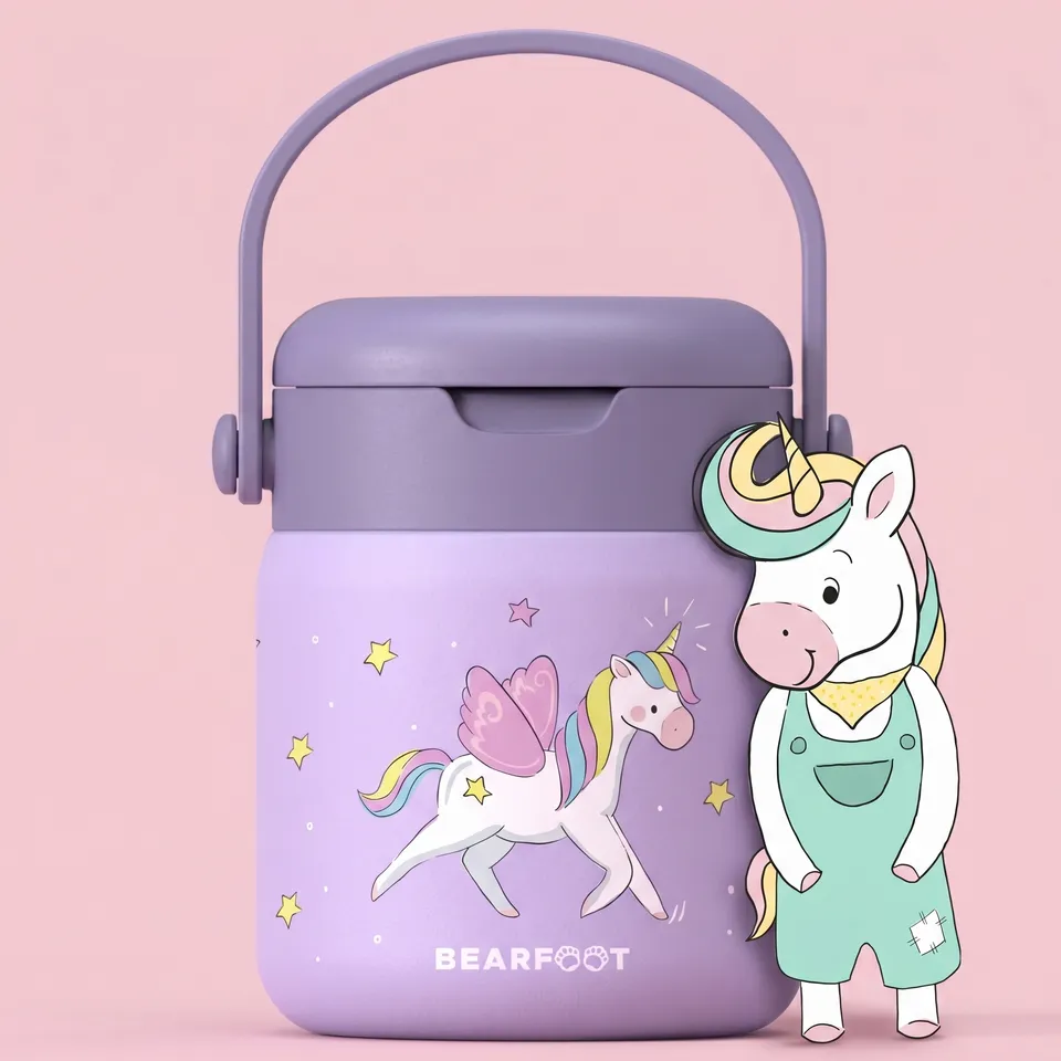 bearfoot-thermobeh-lter-einhorn-lila-essensbeh-lter-500ml-edelstahl image 1