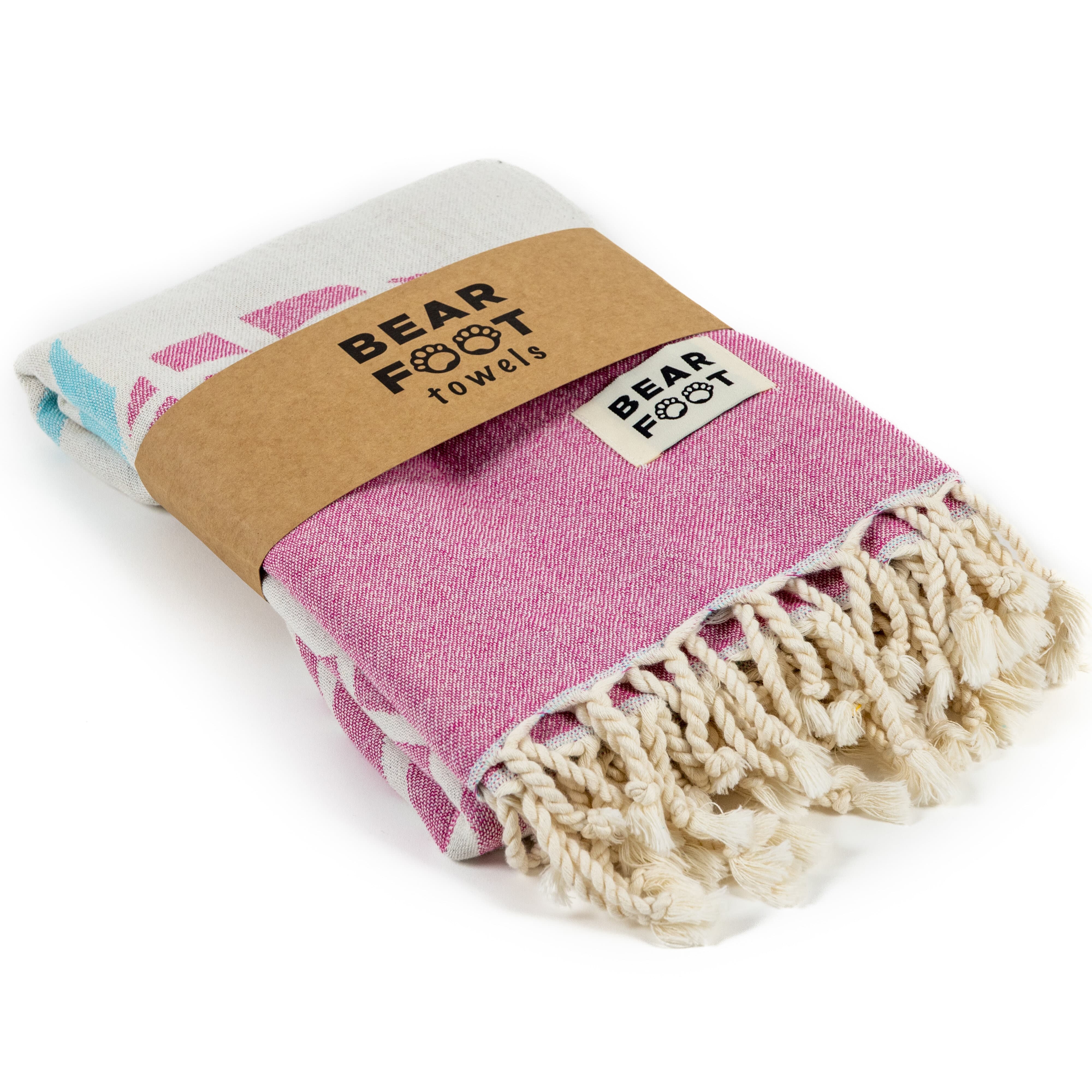 bearfoot-strandtuch-pineapple-pink-100-baumwolle-hamamtuch image 5
