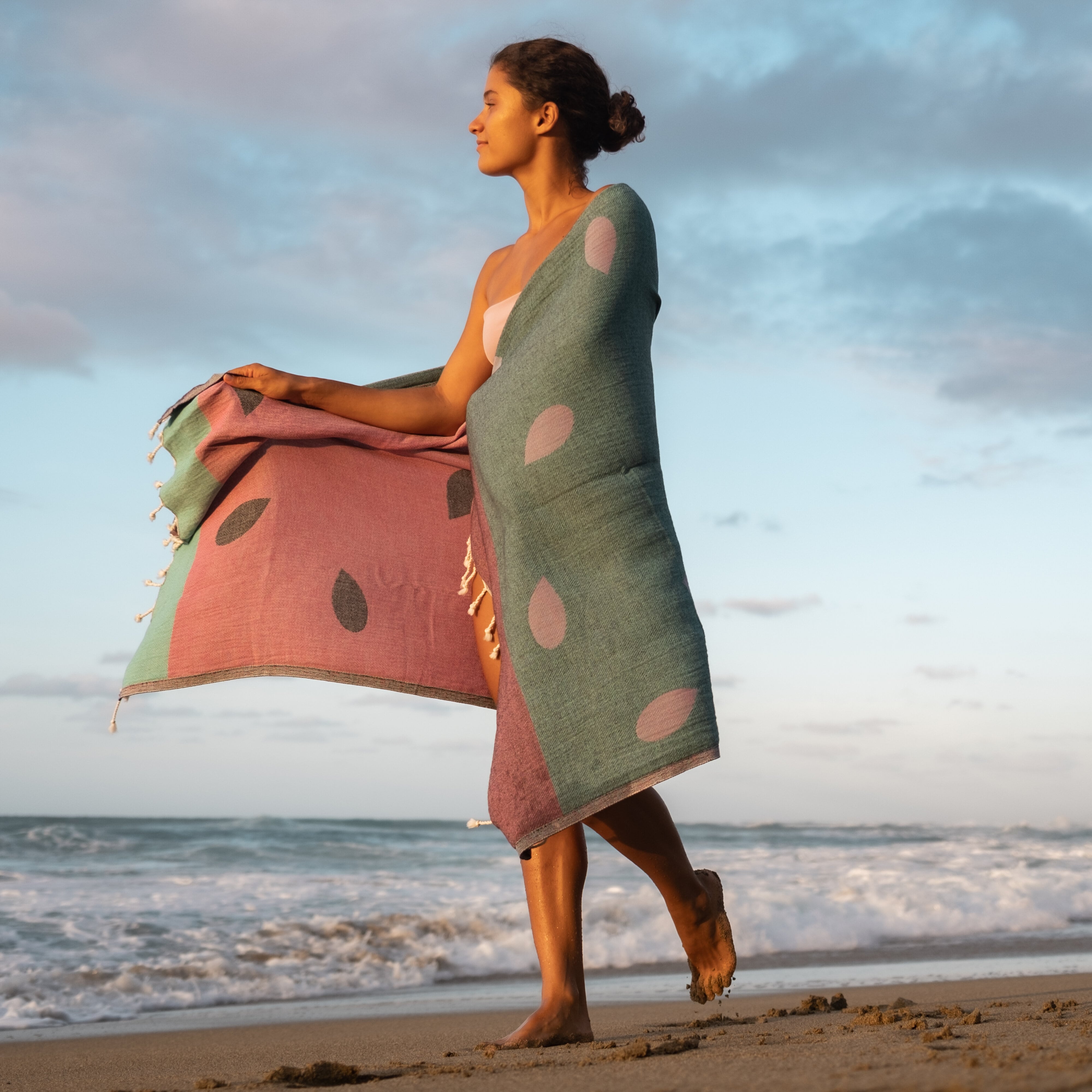 bearfoot-strandt-cher-watermelon-red-handtuch-baumwolle image 4