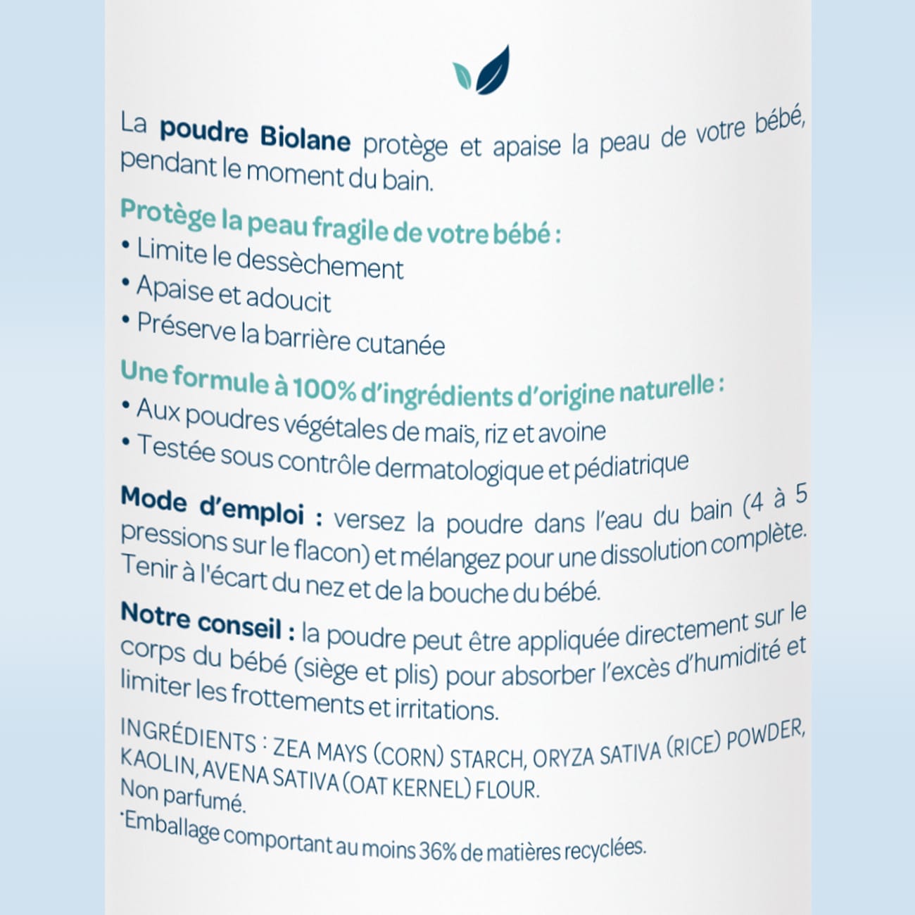 biolane-le-change-badepuder-baby-75-g-hafer-reis image 2