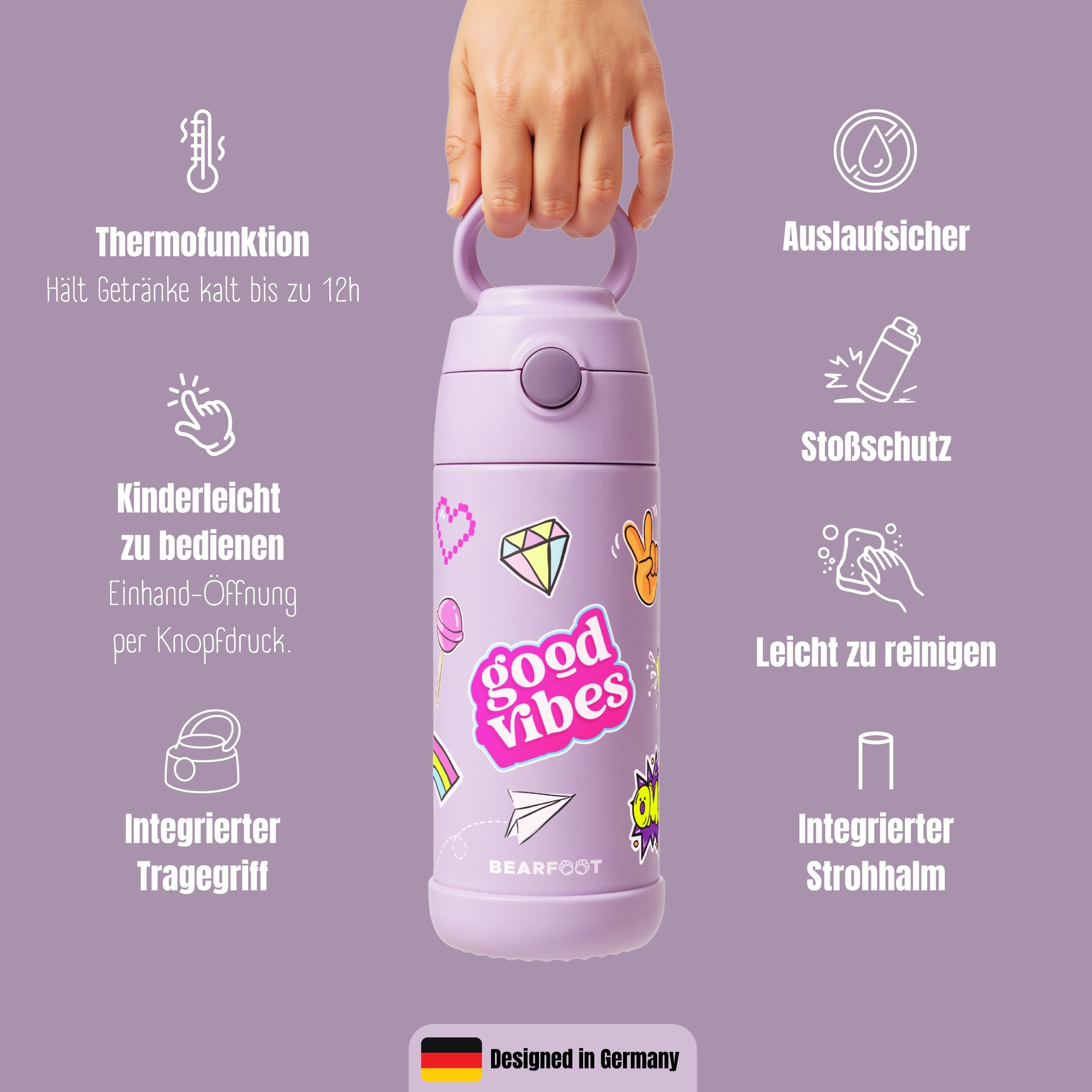 bearfoot-isolierflasche-thermo-trinkflasche-sticker-lila-350-ml image 8