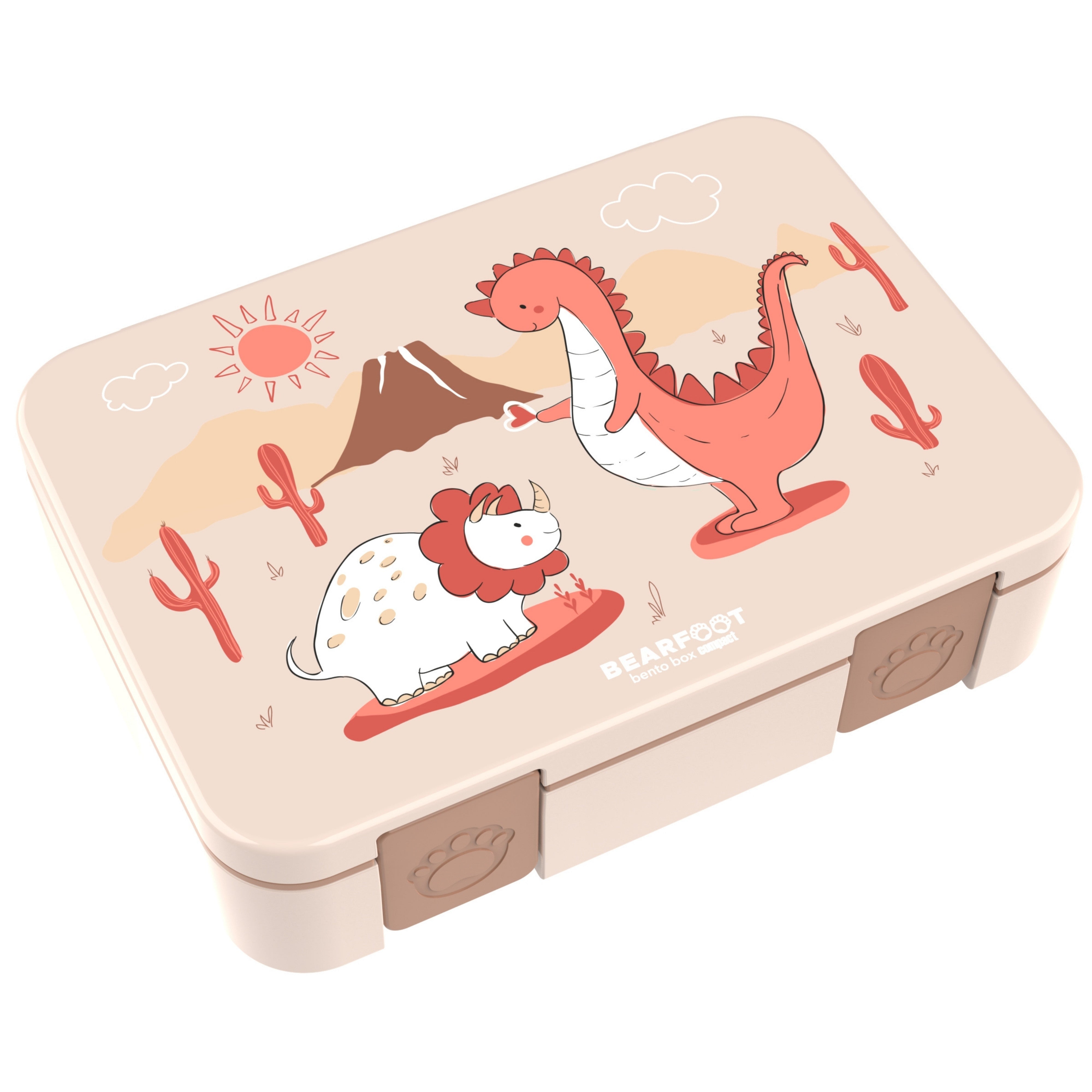 bearfoot-brotdosen-compact-brotdose-dino-braun-950-ml-auslaufsicher image 1