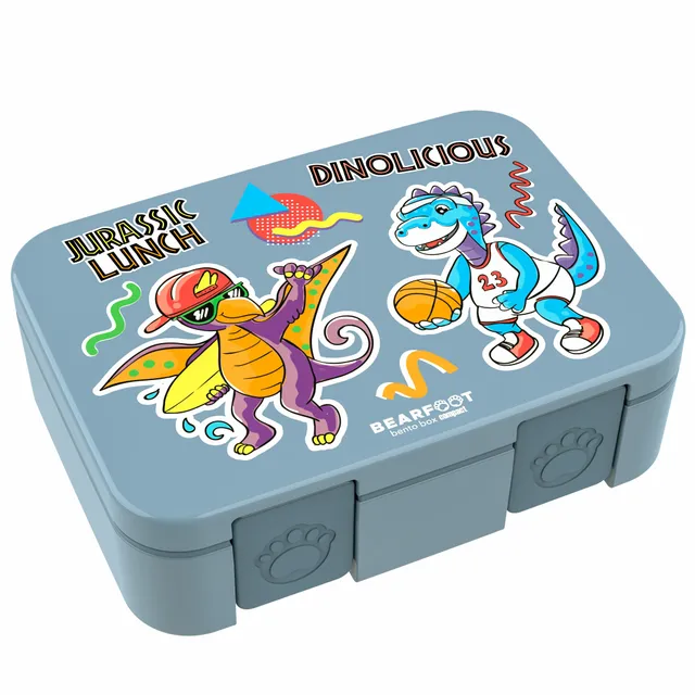 bearfoot-brotdose-dinos-blau-bento-box-1000-ml image 1